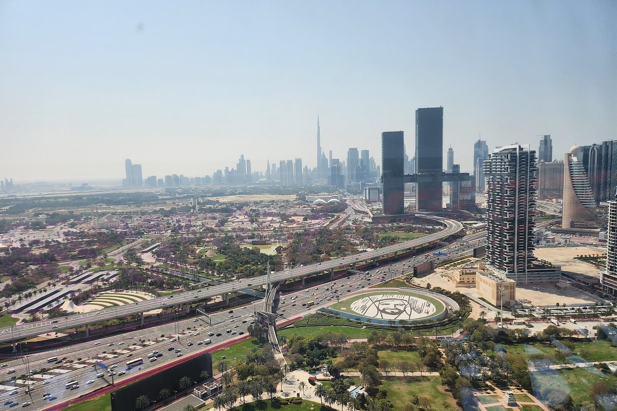 View over Dubai from the Dubai Frame